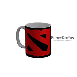 Funkydecors Logo Black Ceramic Coffee Mug 350 Ml Mugs