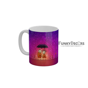 FunkyDecors Love and Friendship Quotes Ceramic Coffee Mug 350 ml
