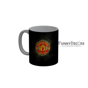 FunkyDecors Manchester United Football Black Ceramic Coffee Mug