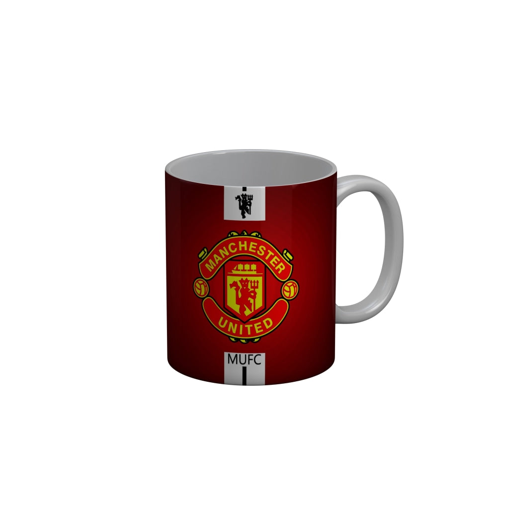 FunkyDecors Manchester United Football Red White Ceramic Coffee Mug
