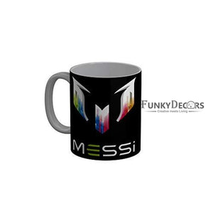 Funkydecors Messi Black Quotes Ceramic Coffee Mug 350 Ml Mugs