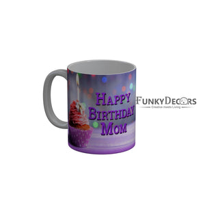 FunkyDecors Mom Birthday Mother Day World Greatest Mom Ceramic Coffee Mug