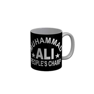 Funkydecors Muhammad Ali Peoples Champ Black Quotes Ceramic Coffee Mug 350 Ml Mugs