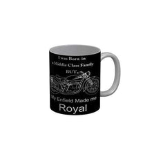 Load image into Gallery viewer, Funkydecors My Enfield Made Me Royal Black Quotes Ceramic Coffee Mug 350 Ml Mugs
