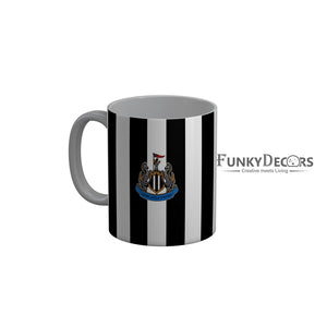 FunkyDecors Newcastle United White Black Ceramic Coffee Mug