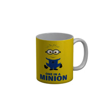 Load image into Gallery viewer, FunkyDecors One In A Minion Yellow Quotes Ceramic Coffee Mug, 350 ml
