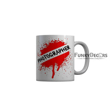 Load image into Gallery viewer, FunkyDecors Photographer White Quotes Ceramic Coffee Mug, 350 ml
