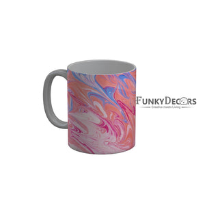 FunkyDecors Pink Marble Pattern Ceramic Coffee Mug