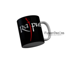 Load image into Gallery viewer, FunkyDecors Rajput Black Quotes Ceramic Coffee Mug, 350 ml

