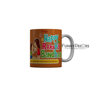 FunkyDecors Rakshabandhan Ceramic Coffee Mug