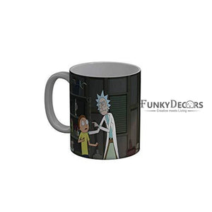 Funkydecors Rick And Morty Cartoon Ceramic Mug 350 Ml Multicolor Mugs
