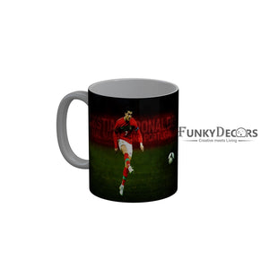 FunkyDecors Ronaldo Football Ceramic Coffee Mug