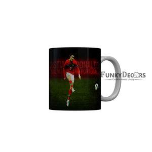 FunkyDecors Ronaldo Football Ceramic Coffee Mug