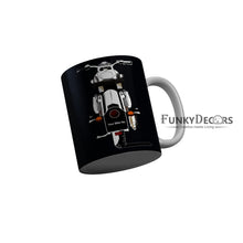 Load image into Gallery viewer, FunkyDecors Royal Enfield Black Ceramic Coffee Mug, 350 ml
