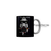 Load image into Gallery viewer, FunkyDecors Royal Enfield Black Ceramic Coffee Mug, 350 ml
