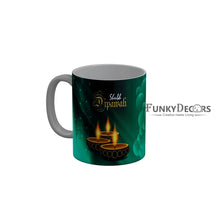 Load image into Gallery viewer, FunkyDecors Shubh Dipawali Special Diwali Ceramic Mug, 350 ML, Multicolor
