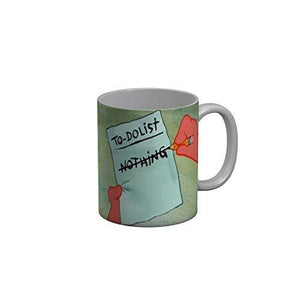 Funkydecors Sponge Bob Cartoon Ceramic Mug 350 Ml Multicolor Mugs