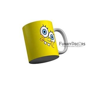 Funkydecors Sponge Bob Cartoon Ceramic Mug 350 Ml Multicolor Mugs