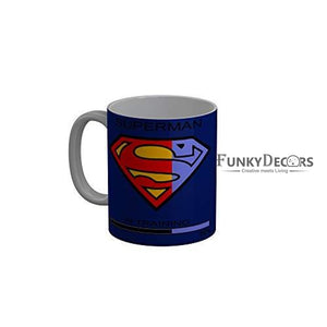 Funkydecors Superman Blue Quotes Ceramic Coffee Mug 350 Ml Mugs