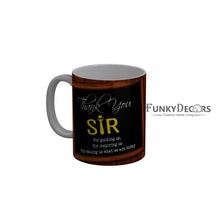 Load image into Gallery viewer, Funkydecors Teachers Day Thank You Sir World Greatest Teacher Gift For Mentor Ceramic Coffee Mug
