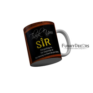 Funkydecors Teachers Day Thank You Sir World Greatest Teacher Gift For Mentor Ceramic Coffee Mug