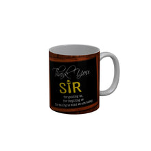 Load image into Gallery viewer, Funkydecors Teachers Day Thank You Sir World Greatest Teacher Gift For Mentor Ceramic Coffee Mug
