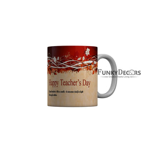 FunkyDecors Teachers Day Thank You Teacher World Greatest Teacher Gift for Teacher for Mentor Ceramic Coffee Mug