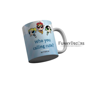 Funkydecors The Powerpuff Girls Cartoon Ceramic Mug 350 Ml Multicolor Mugs