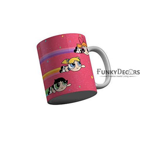 Funkydecors The Powerpuff Girls Cartoon Ceramic Mug 350 Ml Multicolor Mugs