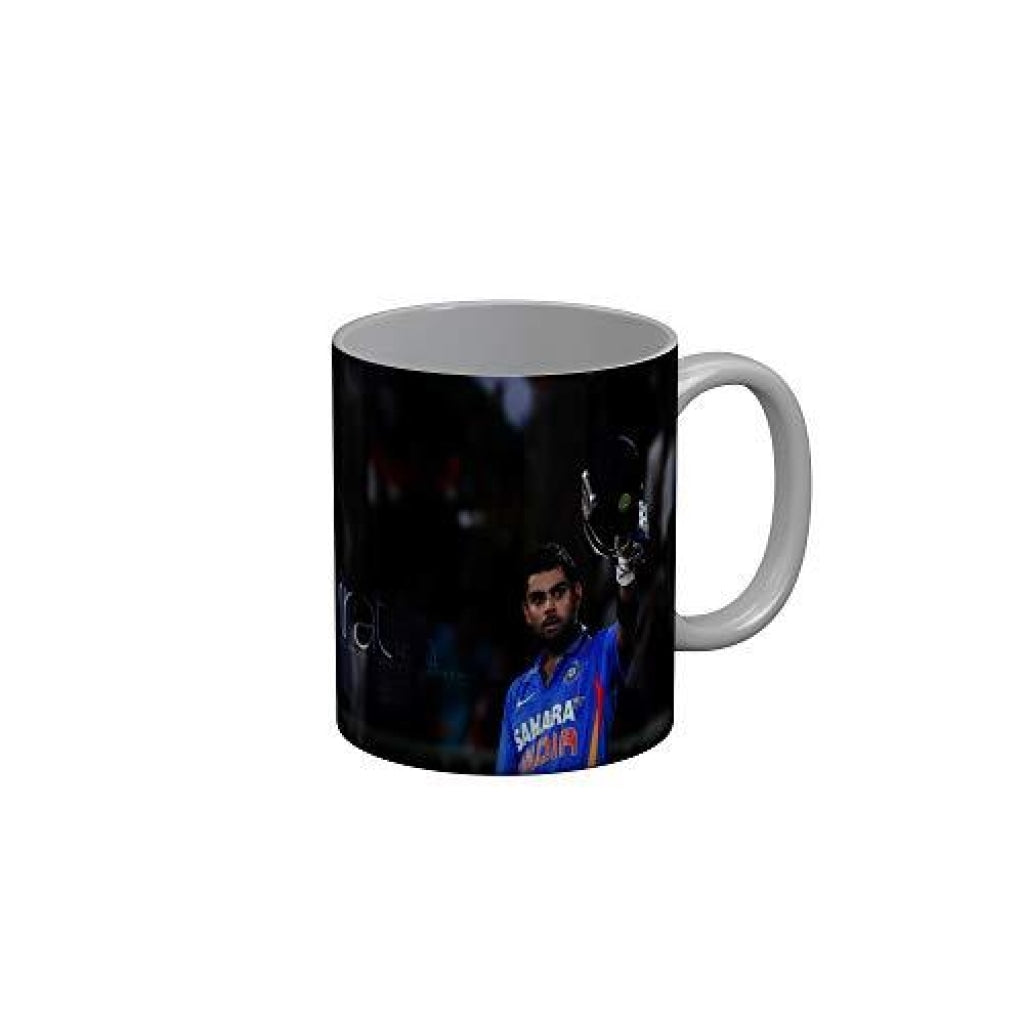 Funkydecors Virat Kohli Indian Cricket Team Player Ceramic Mug 350 Ml Multicolor Mugs