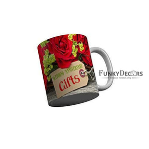 Funkydecors Wedding Anniversary Gifts Ceramic Mug 350 Ml Multicolor Mugs