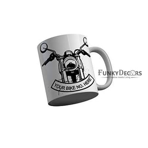 Funkydecors Your Bike White Ceramic Coffee Mug 350 Ml Mugs