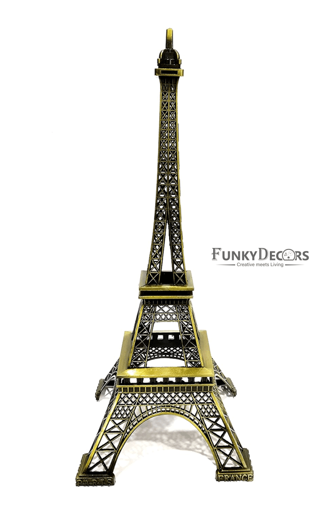 Funkytradition 16 Cm Tall Eiffel Tower Statue Metal Showpiece | Birthday And Home Office Decor 6
