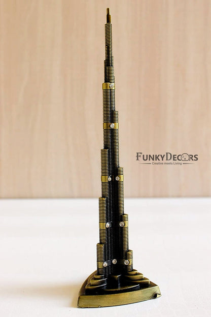 Funkytradition 22 Cm Tall Burj Khalifa Tallest Building Tower Collectible Statue Metal Showpiece