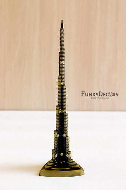 Funkytradition 22 Cm Tall Burj Khalifa Tallest Building Tower Collectible Statue Metal Showpiece