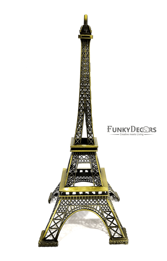 Funkytradition 23 Cm Tall Eiffel Tower Statue Metal Showpiece | Birthday Anniversary Gift And Home