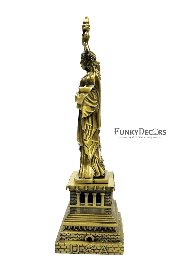 FunkyDecors 25 Cm Tall Statue Of Liberty New York City Showpiece For Home Office Decor And