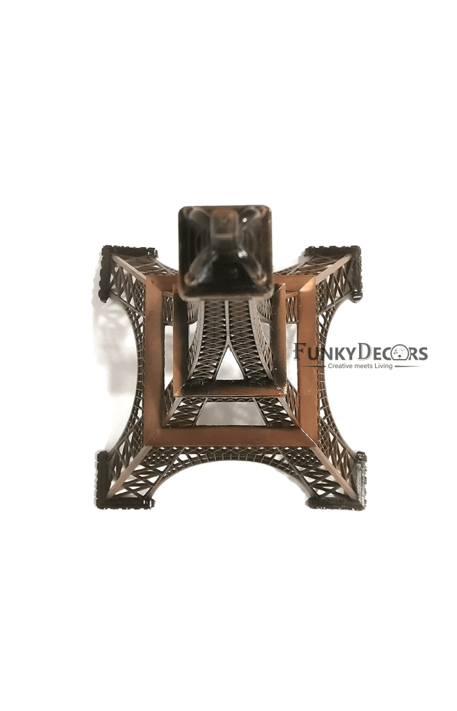 FunkyDecors 33 Cm Tall Eiffel Tower Statue Metal Showpiece In Copper | Birthday Anniversary Gift