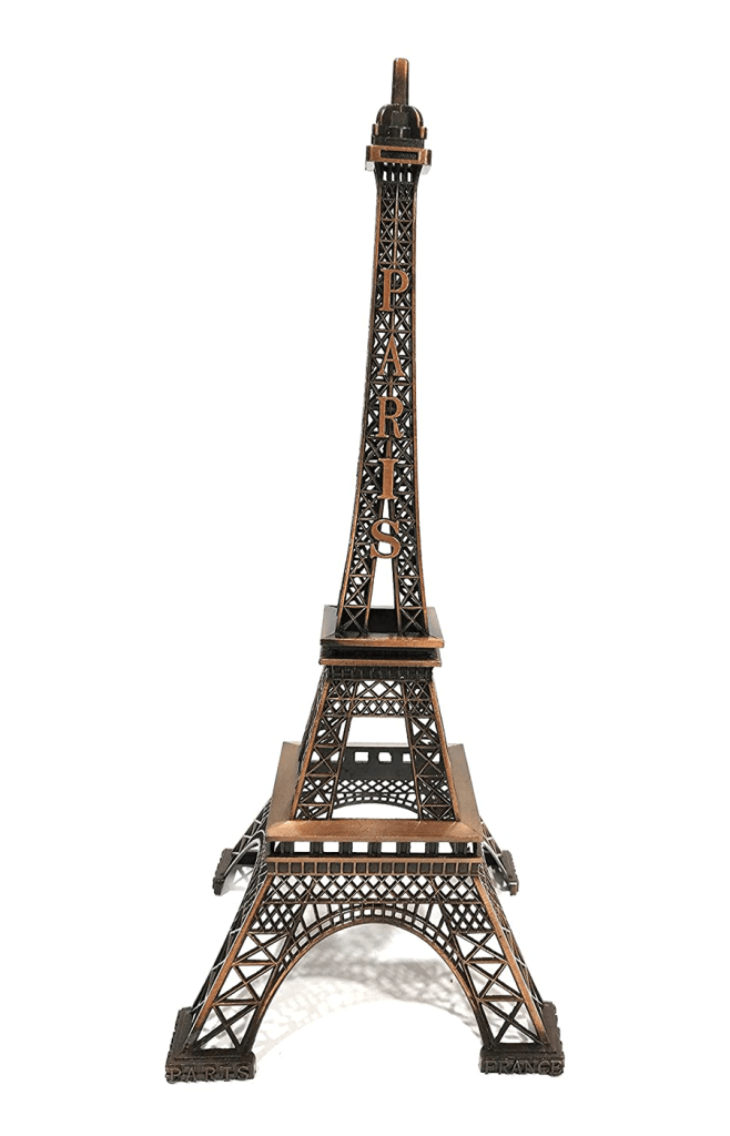 FunkyDecors 33 Cm Tall Eiffel Tower Statue Metal Showpiece In Copper | Birthday Anniversary Gift
