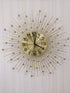 FunkyDecors 3D Golden Minimal Design Diamond Studded Wall Clock Watch Decor For Home Office And