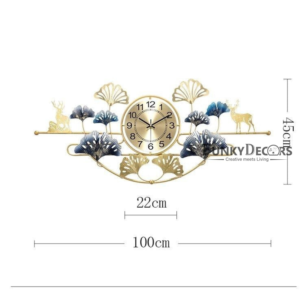 Funkytradition 3D Luxury Wall Clock Art Colorful Metal Watch Decor For Home Office And Gifts Clocks