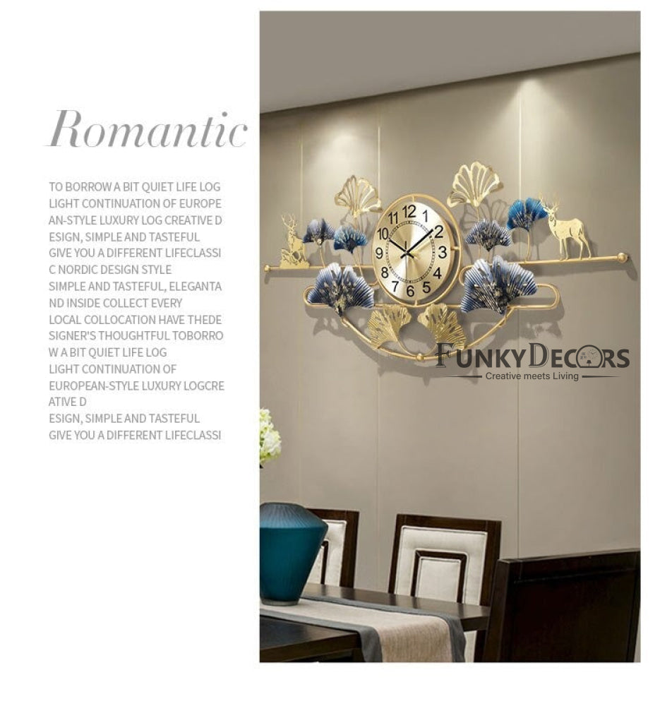 Funkytradition 3D Luxury Wall Clock Art Colorful Metal Watch Decor For Home Office And Gifts Clocks