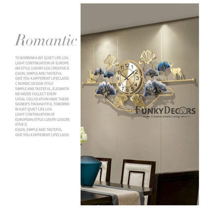 Funkytradition 3D Luxury Wall Clock Art Colorful Metal Watch Decor For Home Office And Gifts Clocks