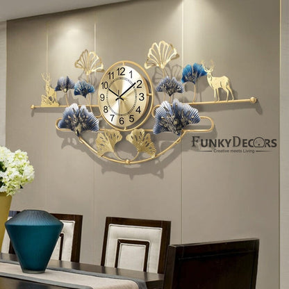 Funkytradition 3D Luxury Wall Clock Art Colorful Metal Watch Decor For Home Office And Gifts Clocks