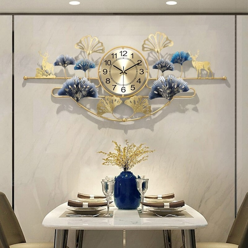 Funkytradition 3D Luxury Wall Clock Art Colorful Metal Watch Decor For Home Office And Gifts Clocks