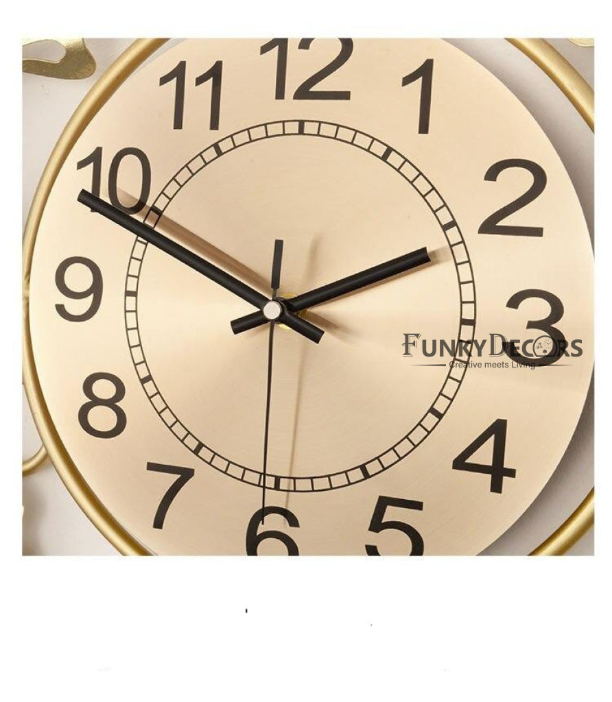 Funkytradition 3D Luxury Wall Clock Art Colorful Metal Watch Decor For Home Office And Gifts Clocks