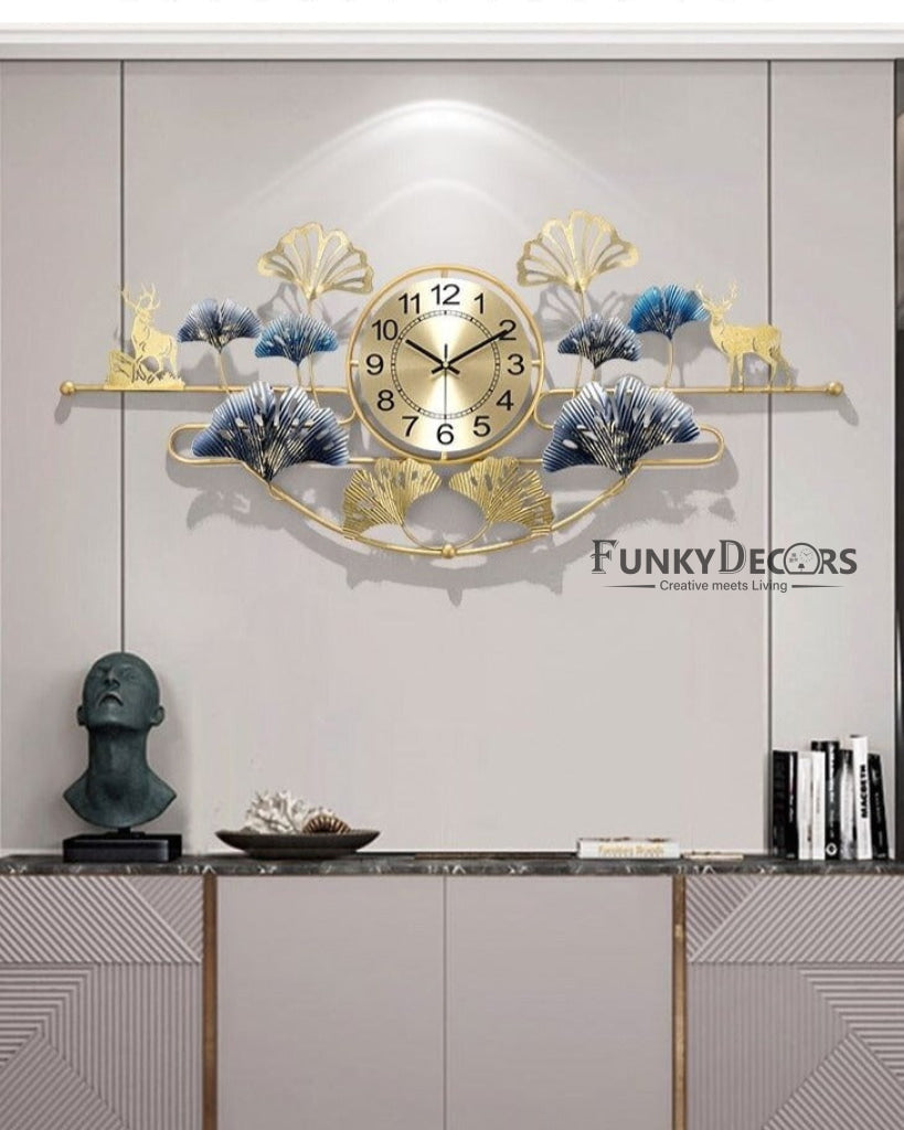 Funkytradition 3D Luxury Wall Clock Art Colorful Metal Watch Decor For Home Office And Gifts Clocks
