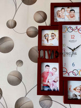 Load image into Gallery viewer, Funkytradition 6 Photo Frames With Clock For Home Office Decor And Gifts
