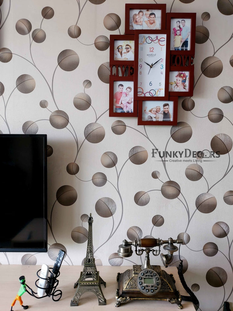 FunkyDecors 6 Photo Frames With Clock For Home Office Decor And Gifts