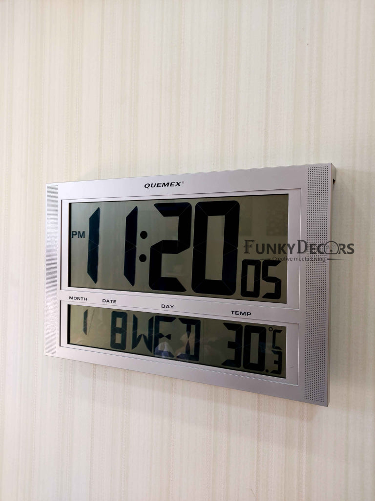 Funkytradition Abstract Digital Wall Clock And Table With Day Date